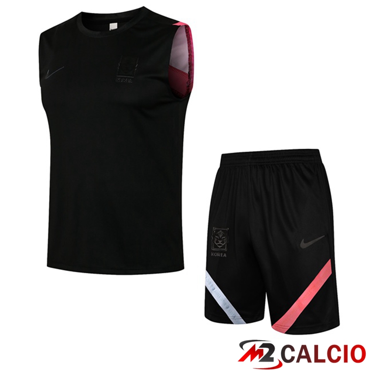 Canotta Calcio Corea + Pantaloncini Nero 2021/2022