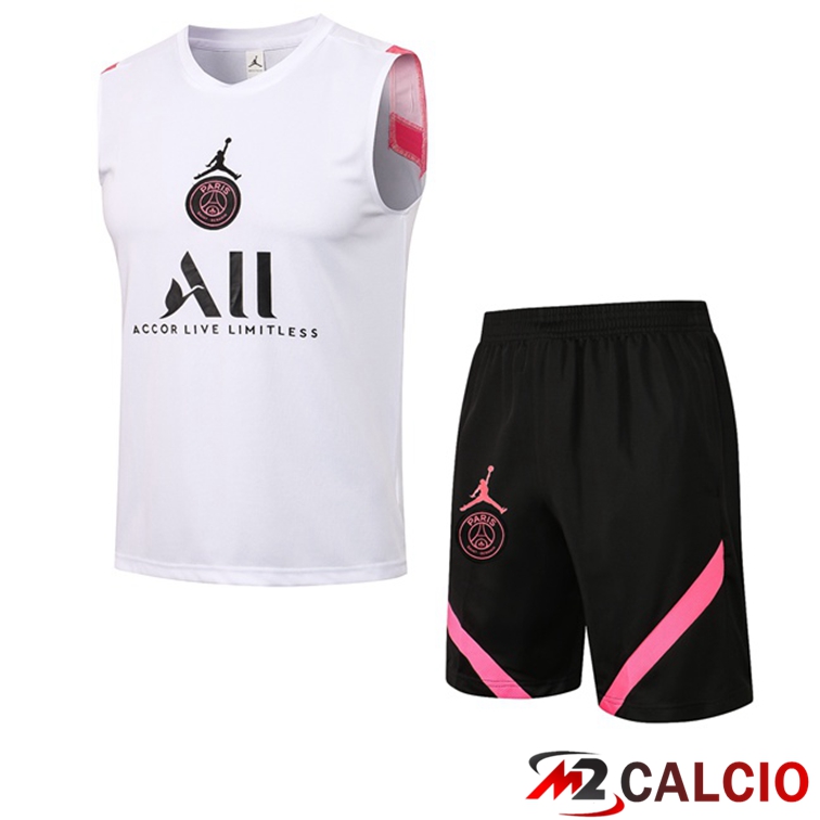 Canotta Calcio Paris PSG + Pantaloncini Bianco 2021/2022