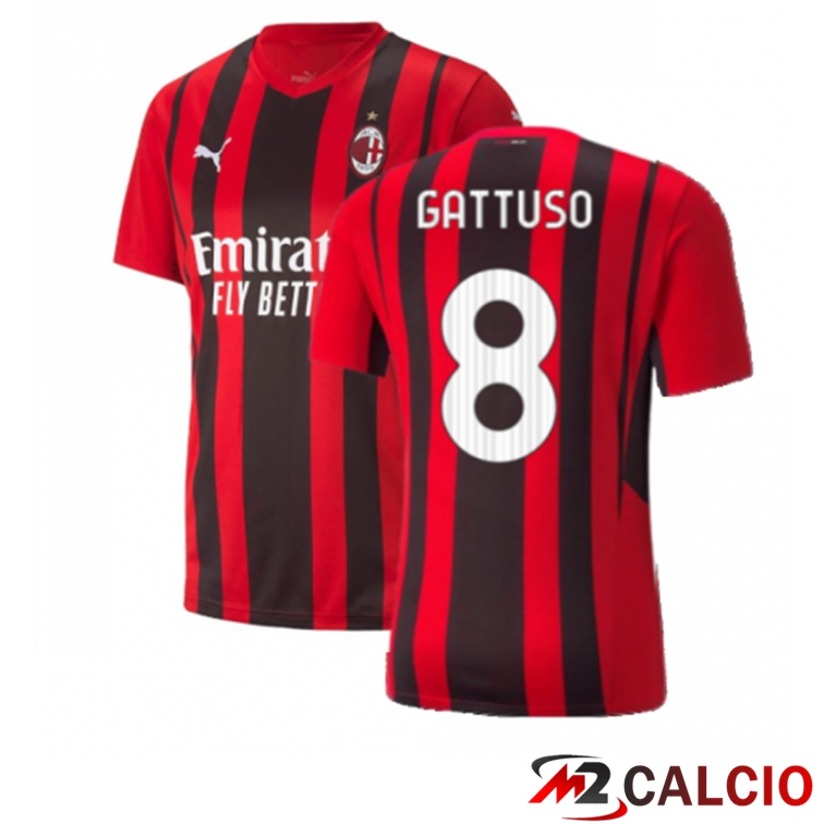 Maglia AC Milan（TONALI 8）Prima Rosso/Nero 2021/2022
