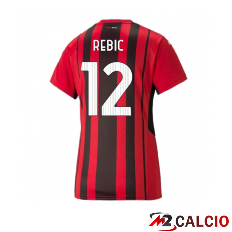 Maglia AC Milan（A.REBIC 12）Donna Prima Rosso/Nero 2021/2022