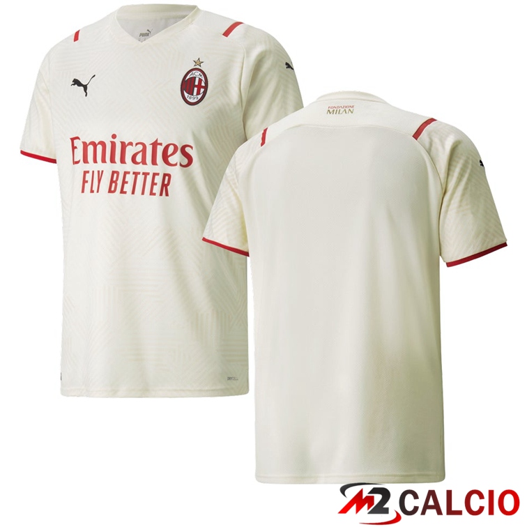 Maglie Calcio AC Milan Seconda Beige 2021/2022