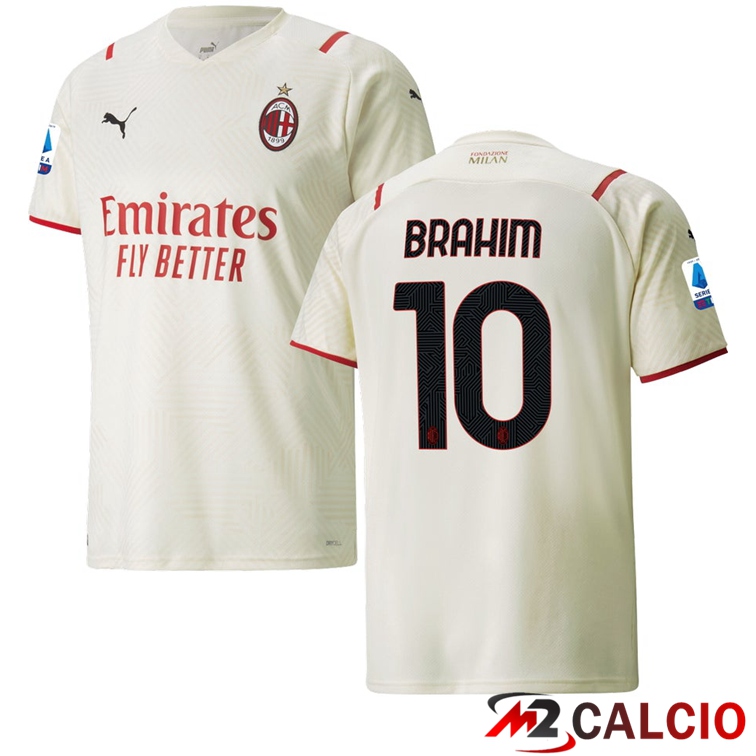 Maglia AC Milan（BRAHIM 10）Seconda Beige 2021/2022