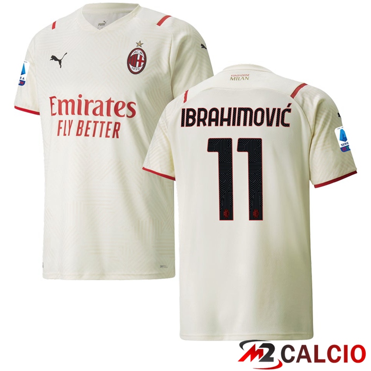 Maglia AC Milan（IBRAHIMOVIC 11）Seconda Beige 2021/2022