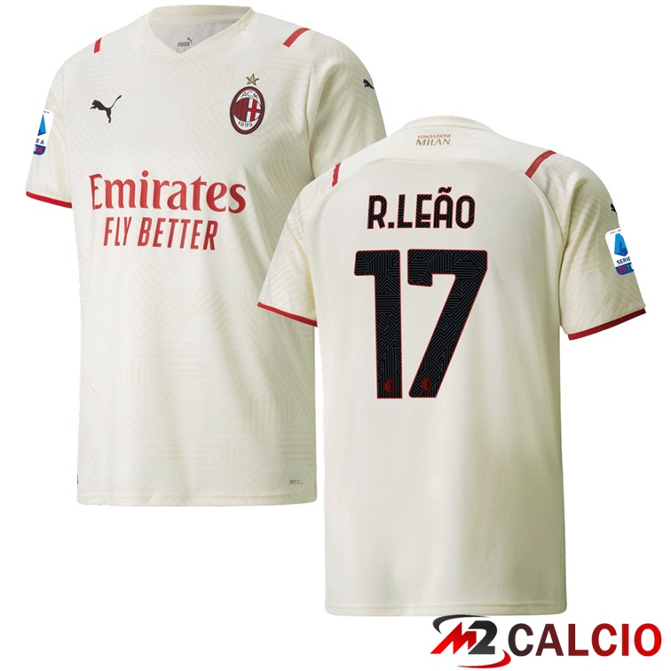 Maglia AC Milan（R.LEAO 17）Seconda Beige 2021/2022