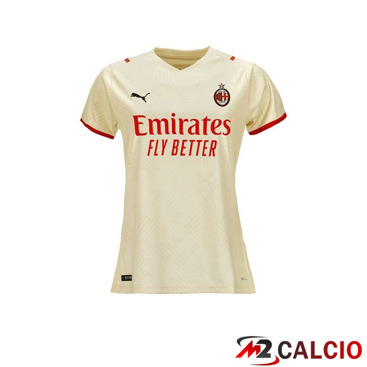 Maglie Calcio AC Milan Donna Seconda Beige 2021/2022