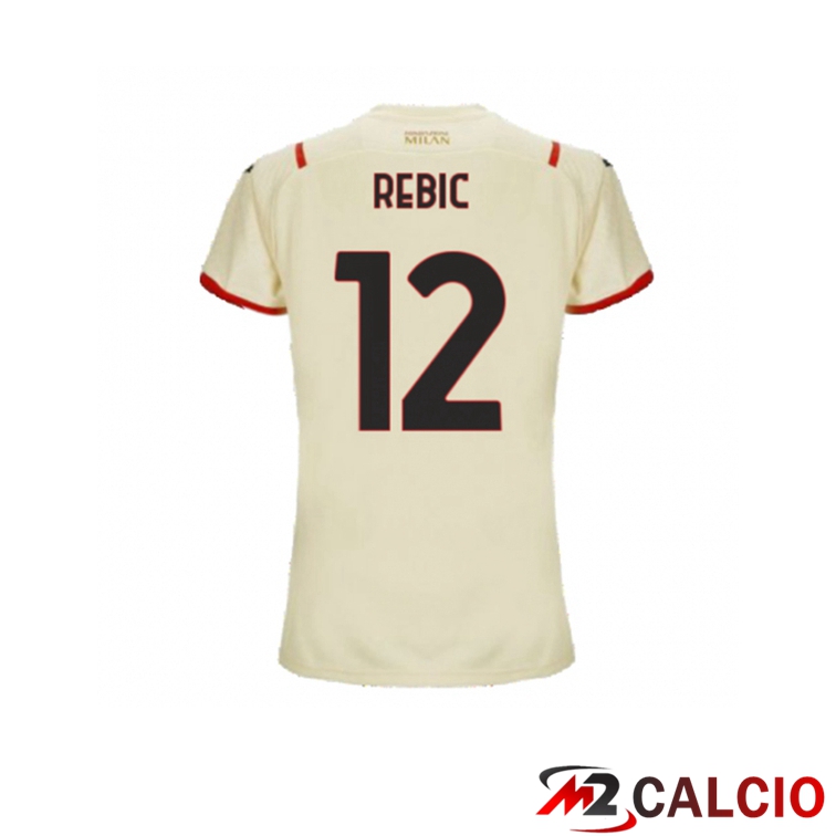 Maglia AC Milan（A.REBIC 12）Donna Seconda Beige 2021/2022