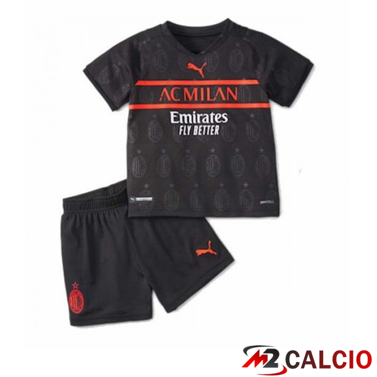 Maglie Calcio AC Milan Bambino Terza Nero 2021/2022
