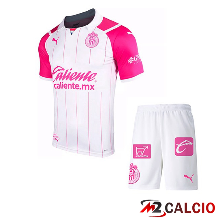 Maglia CD Guadalajara Bambino Special Edition Rosa Bianco 2021/22