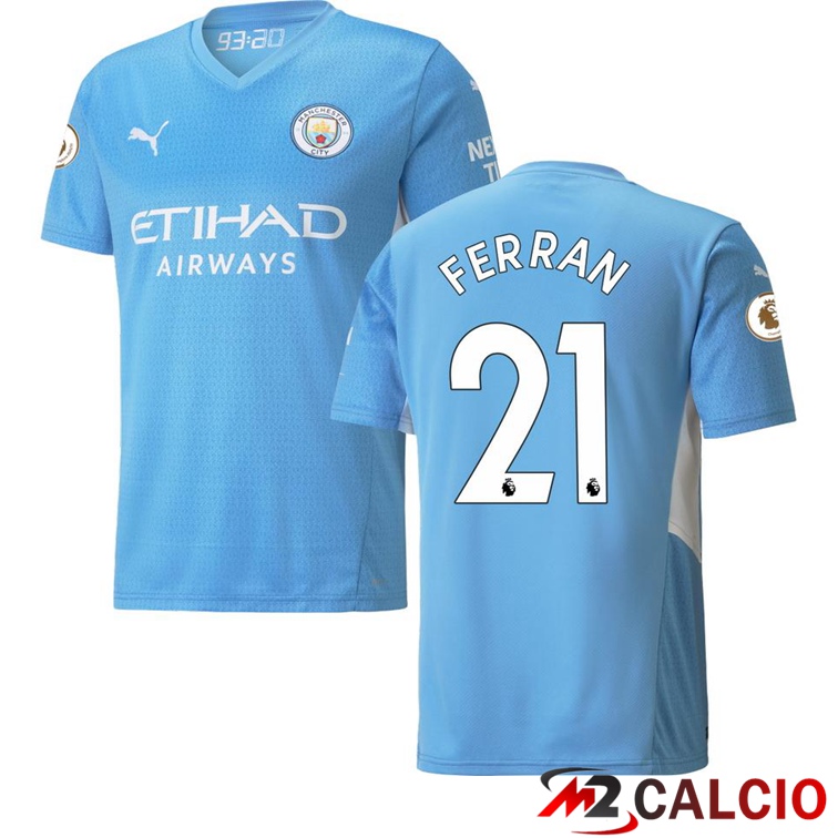 Maglia Manchester City (FERRAN 21) Prima Azzurro 2021/2022