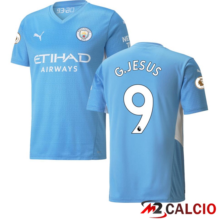 Maglia Manchester City (G.JESUS 9) Prima Azzurro 2021/2022