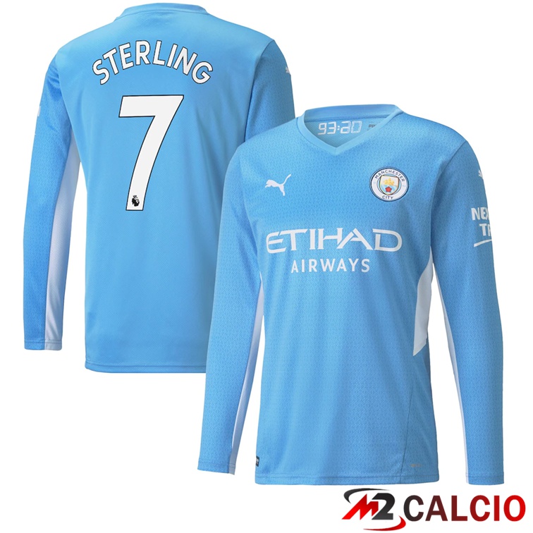Maglia Manchester City (STERLING 7) Prima Manica Lunga 2021/2022