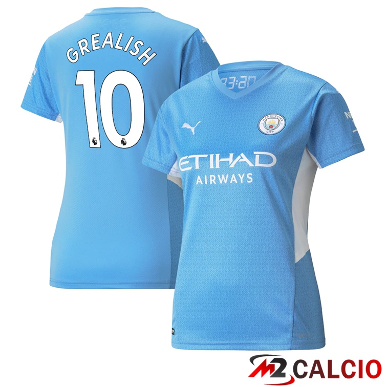 Maglia Manchester City (GREALISH 10) Donna Prima Azzurro 2021/2022