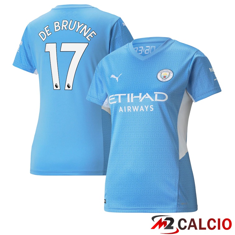 Maglia Manchester City (DE BRUYNE 17) Donna Prima Azzurro 2021/2022