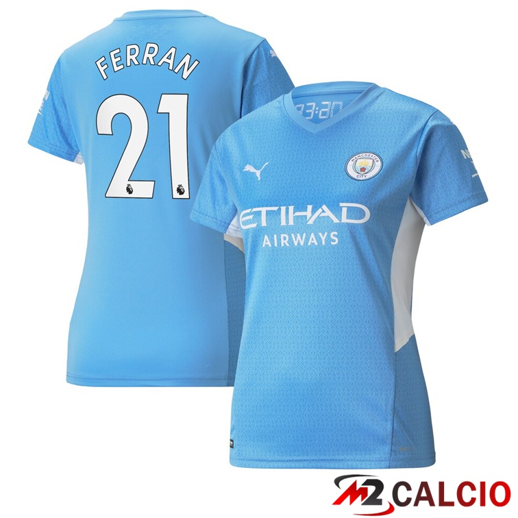 Maglia Manchester City (FERRAN 21) Donna Prima Azzurro 2021/2022