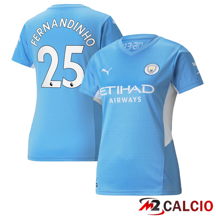 Maglia Manchester City (FERNANDINHO 25) Donna Prima Azzurro 2021/2022