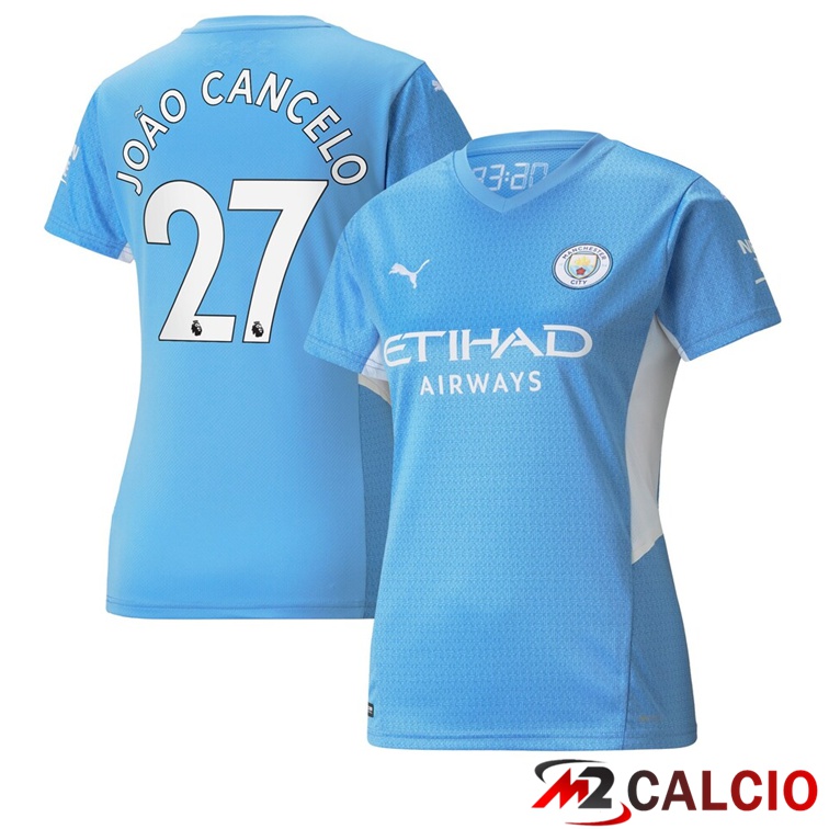 Maglia Manchester City (João Cancelo 27) Donna Prima Azzurro 2021/2022