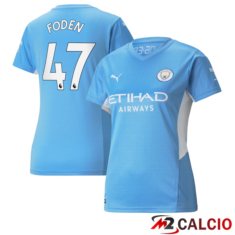 Maglia Manchester City (FODEN 47) Donna Prima Azzurro 2021/2022