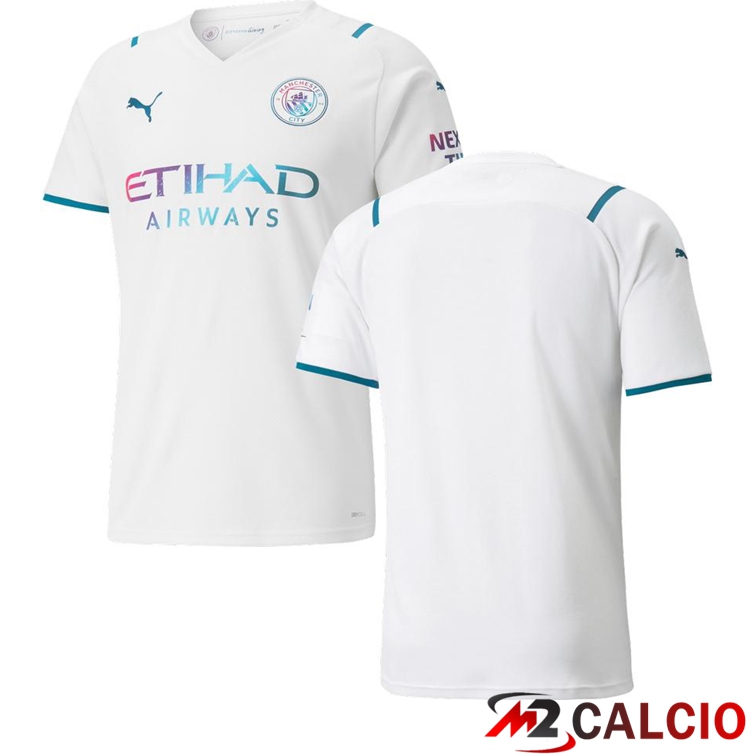 Maglie Calcio Manchester City Seconda Bianco 2021/2022