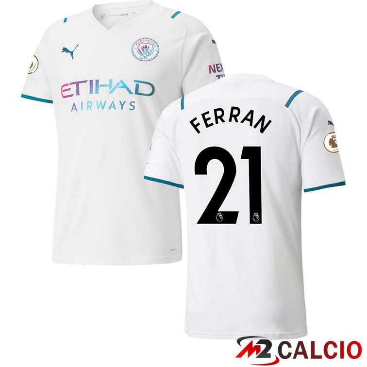 Maglia Manchester City (FERRAN 21) Seconda Bianco 2021/2022