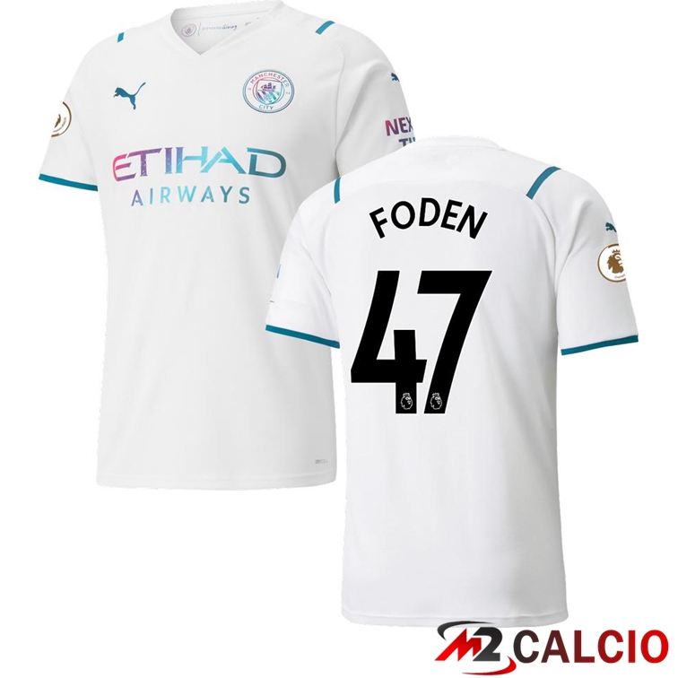 Maglia Manchester City (FODEN 47) Seconda Bianco 2021/2022