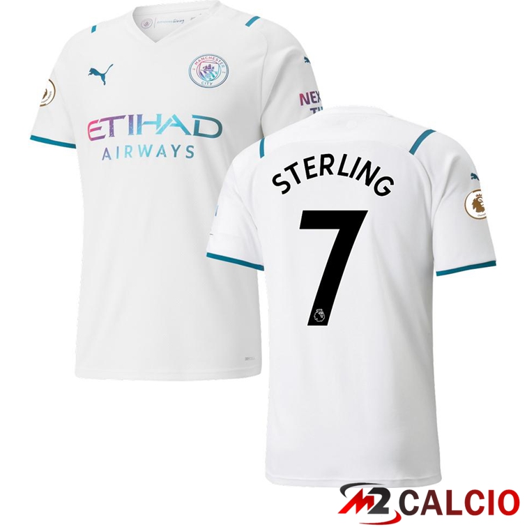 Maglia Manchester City (STERLING 7) Seconda Bianco 2021/2022