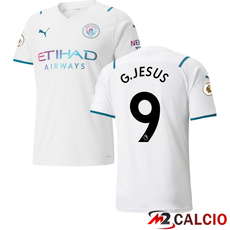 Maglia Manchester City (G.JESUS 9) Seconda Bianco 2021/2022