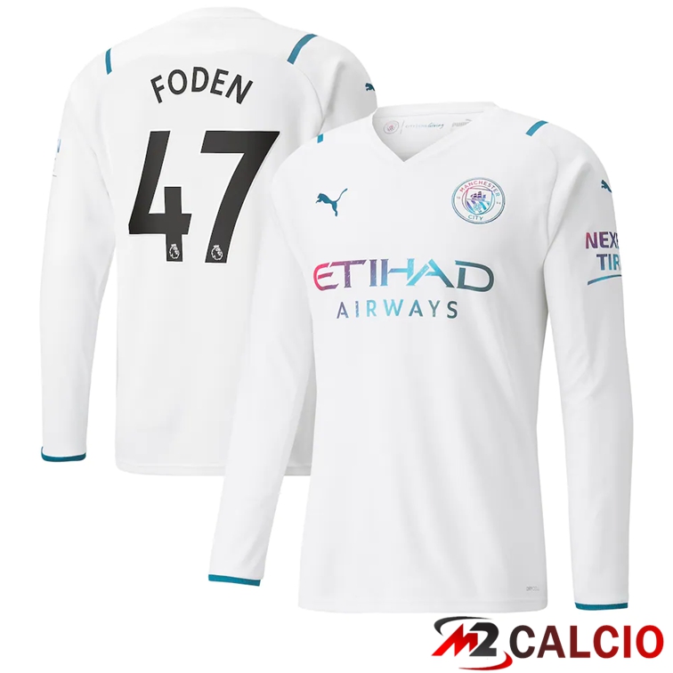 Maglia Manchester City (FODEN 47) Seconda Manica Lunga 2021/2022