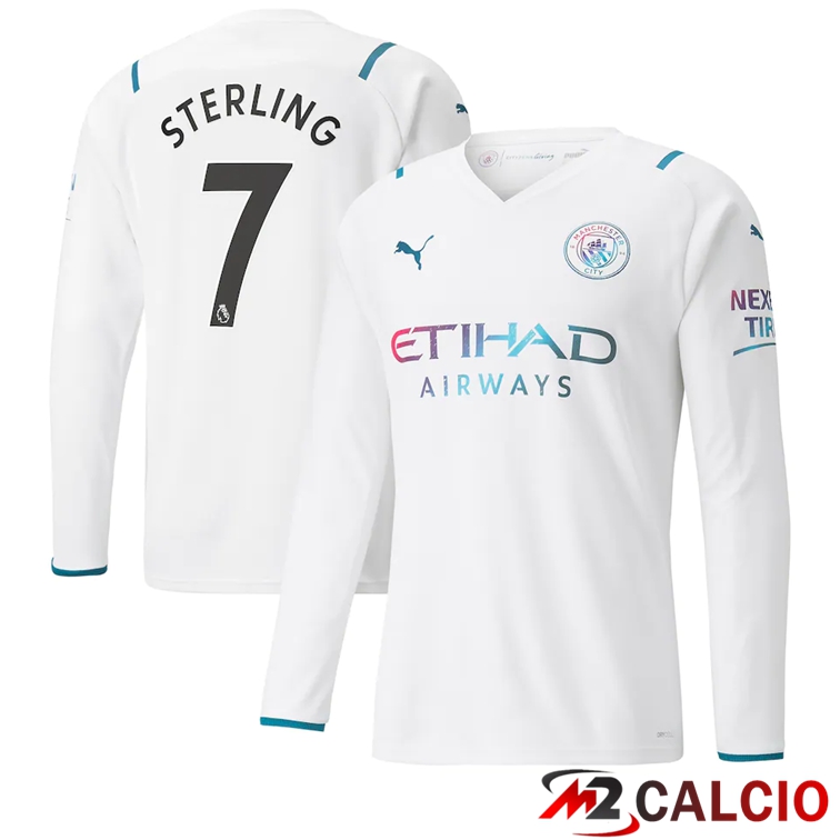 Maglia Manchester City (STERLING 7) Seconda Manica Lunga 2021/2022