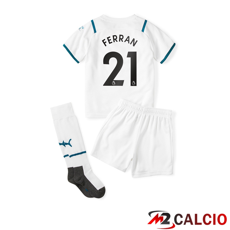 Maglia Manchester City (FERRAN 21) Bambino Seconda Bianco 2021/2022
