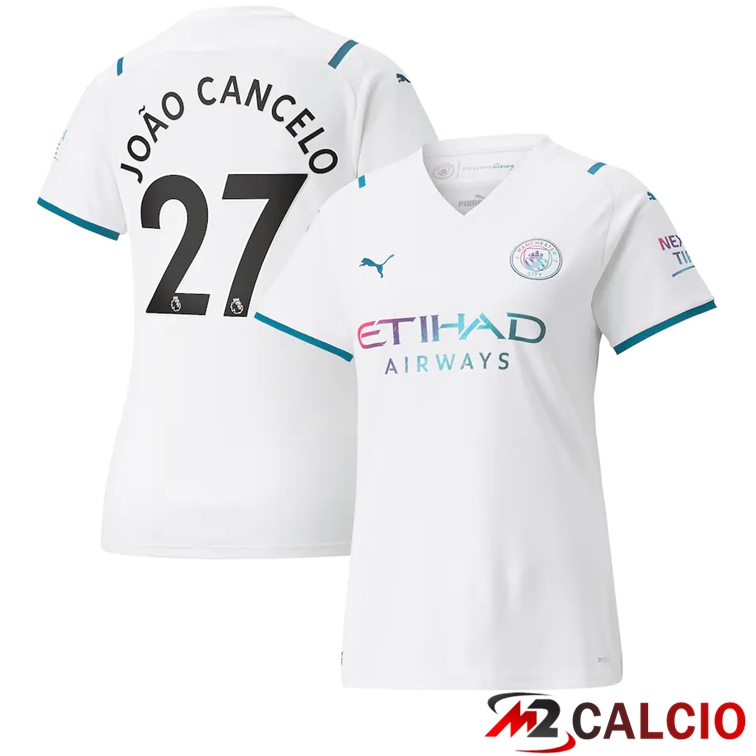Maglia Manchester City (João Cancelo 27) Donna Seconda Bianco 2021/2022
