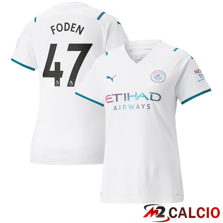 Maglia Manchester City (FODEN 47) Donna Seconda Bianco 2021/2022