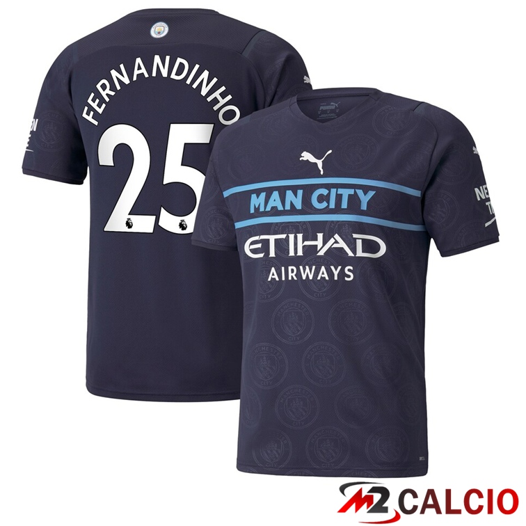 Maglia Manchester City (FERNANDINHO 25) Terza Nero 2021/2022