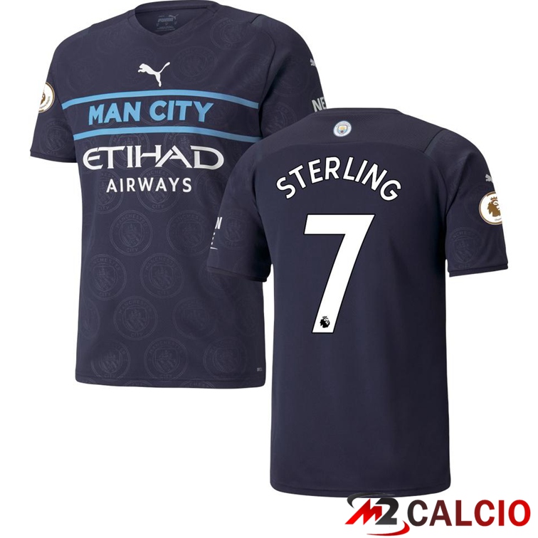 Maglia Manchester City (STERLING 7) Terza Nero 2021/2022
