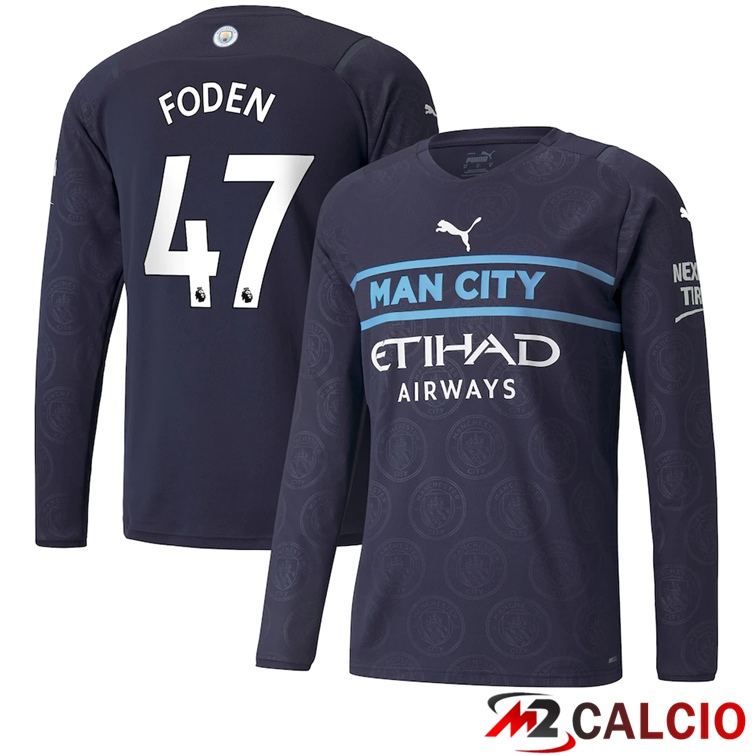 Maglia Manchester City (FODEN 47) Terza Manica Lunga 2021/2022