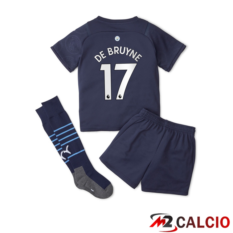 Maglia Manchester City (DE BRUYNE 17) Bambino Terza Nero 2021/2022