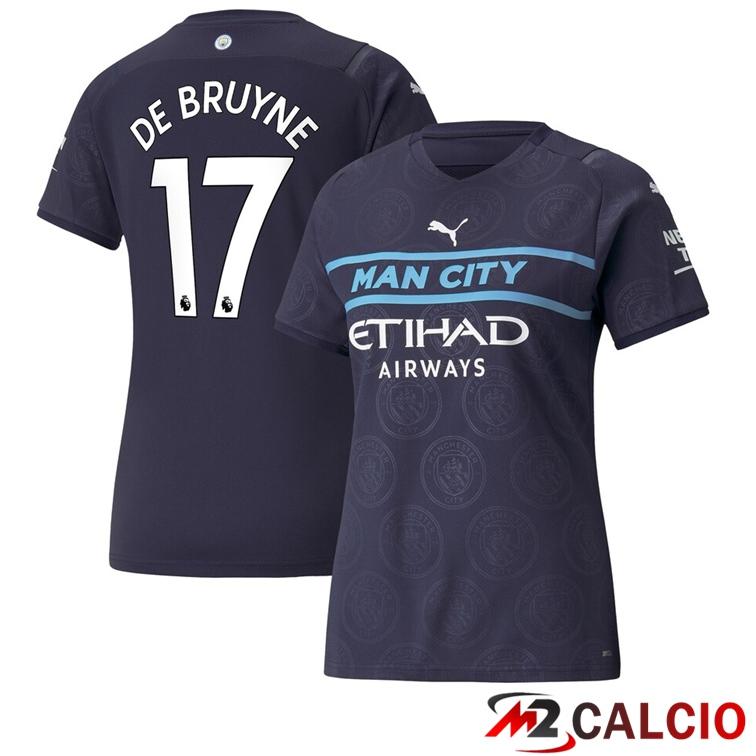 Maglia Manchester City (DE BRUYNE 17) Donna Terza Nero 2021/2022
