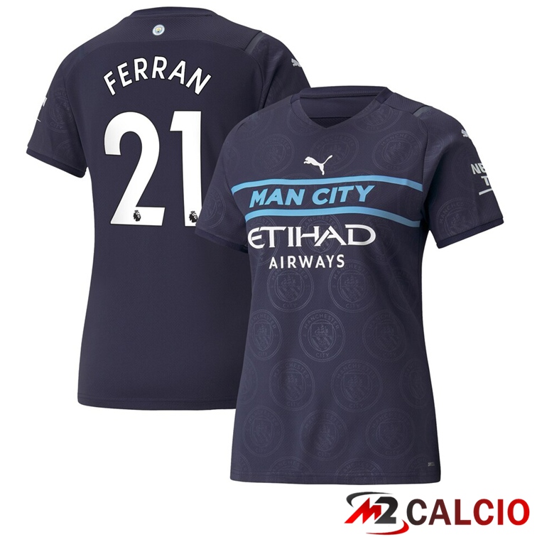 Maglia Manchester City (FERRAN 21) Donna Terza Nero 2021/2022