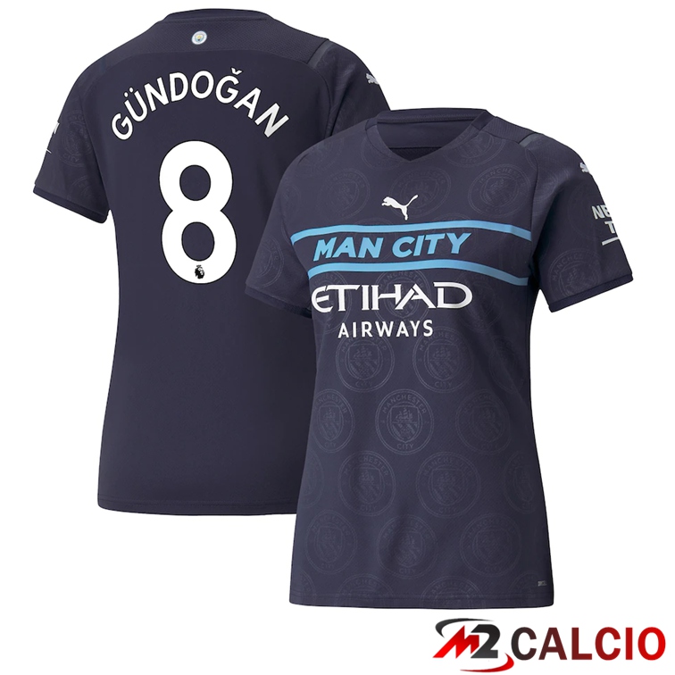 Maglia Manchester City (GÜNDOĞAN 8) Donna Terza Nero 2021/2022