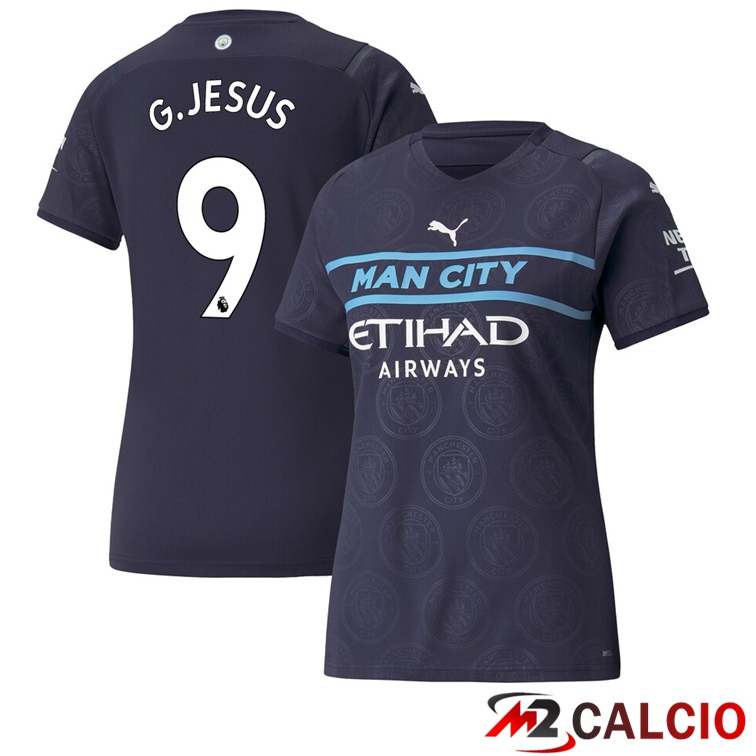 Maglia Manchester City (G.JESUS 9) Donna Terza Nero 2021/2022