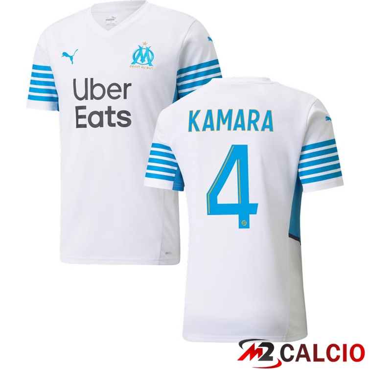 Maglia Olympique Marsiglia (KAMARA 4) Prima Bianco/Blu 2021/2022