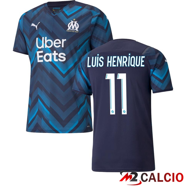 Maglia Olympique Marsiglia (LUIS HENRIQUE 11) Seconda Blu Navy 2021/2022