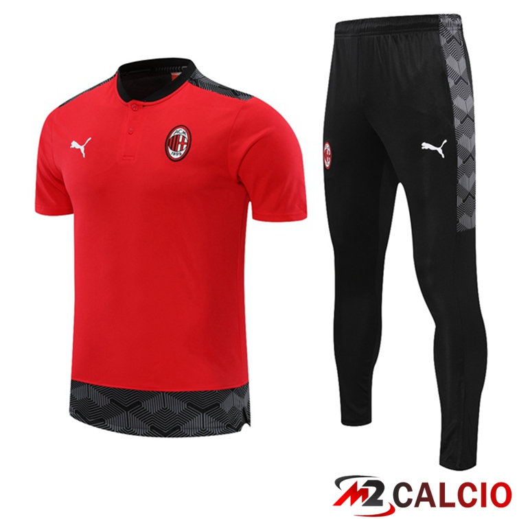 Maglia Polo AC Milan + Pantaloni Rosso Nero 2021/2022