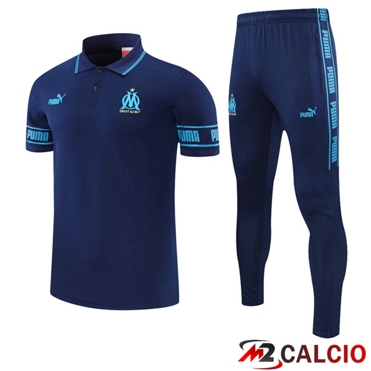 Maglia Polo Marsiglia OM + Pantaloni Blu Reale 2021/2022