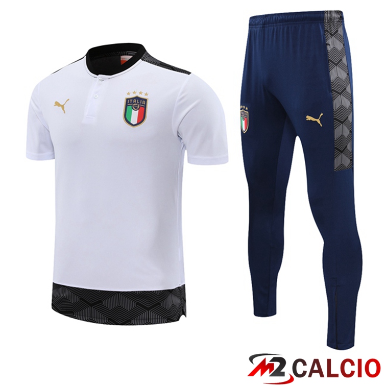 Maglia Polo Italia + Pantaloni Bianco 2021/2022