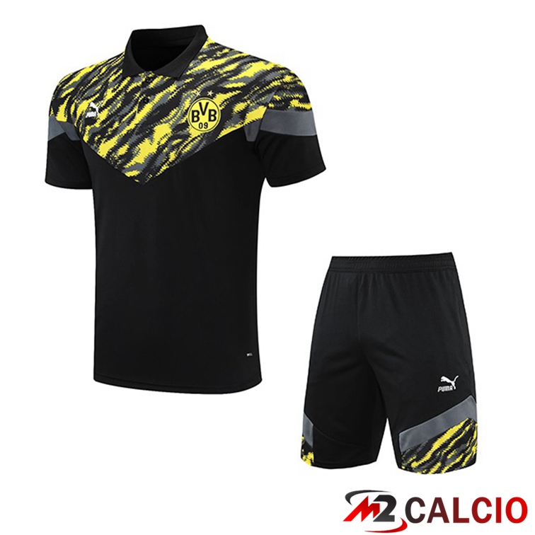 Maglia Polo Dortmund + Pantaloncini Nero Giallo 2021/2022