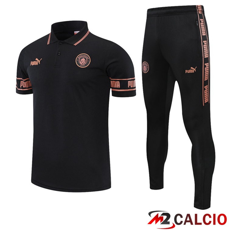 Maglia Polo Manchester City + Pantaloni Nero 2021/2022