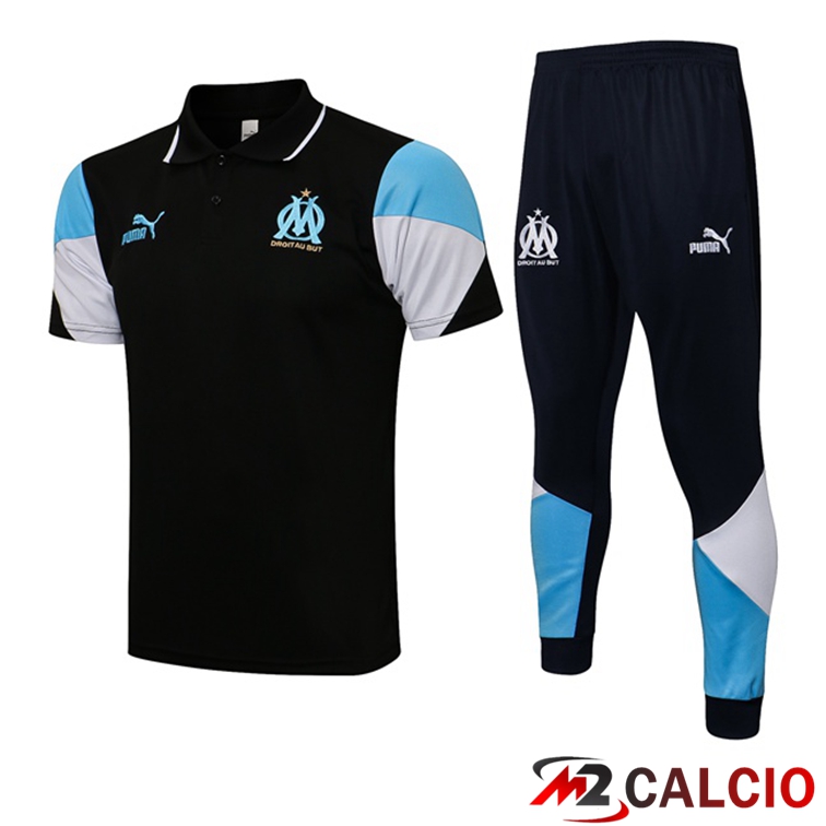 Maglia Polo Marsiglia OM + Pantaloni Nero 2021/2022