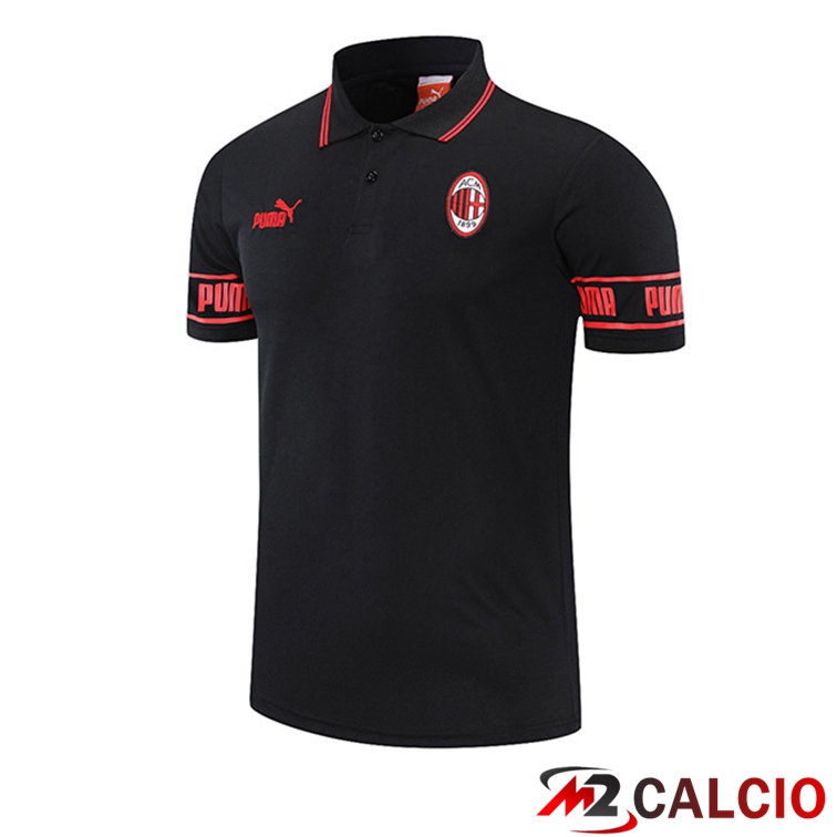 Maglia Polo AC Milan Nero Rosso 2021/2022