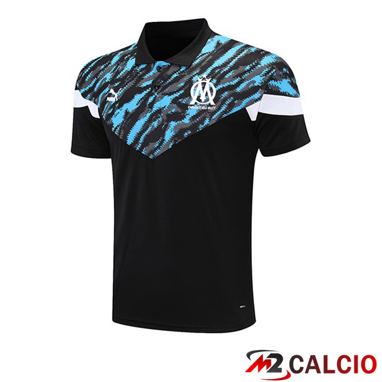 Maglia Polo Marsiglia OM Nero Blu 2021/2022