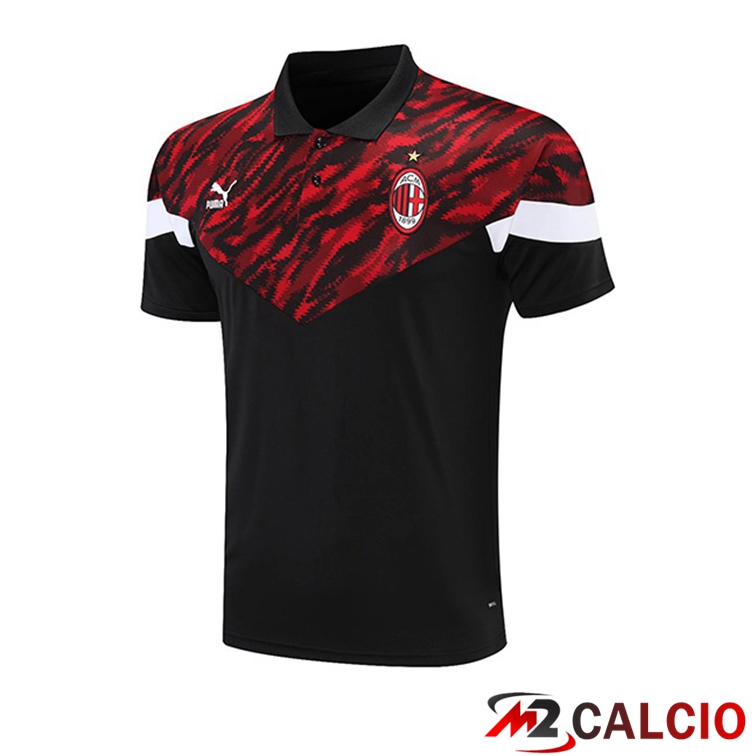 Maglia Polo AC Milan Nero Rosso 2021/2022